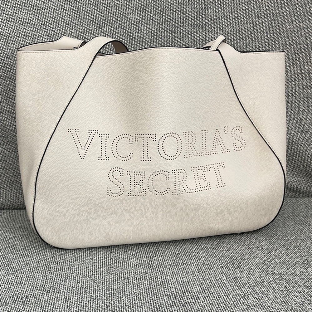 Victoria's Secret Cream Tote Spacious and Elegant